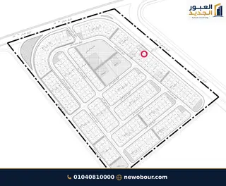 أرض - تم التخصيص 209 م² عمارة سكني — مدينة العبور الجديدة، الحي السادس والثلاثون، مجاورة 8 — موقع القطعة — 1