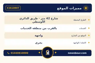 أرض - تم التخصيص 276 م² عمارة سكني — مدينة العبور الجديدة، الحي الثامن، المجاورة 5 — بطاقة الإعلان — 5
