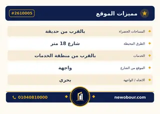أرض - تم التخصيص 276 م² عمارة سكني — مدينة العبور الجديدة، الحي الثامن، المجاورة 5 — بطاقة الإعلان — 5