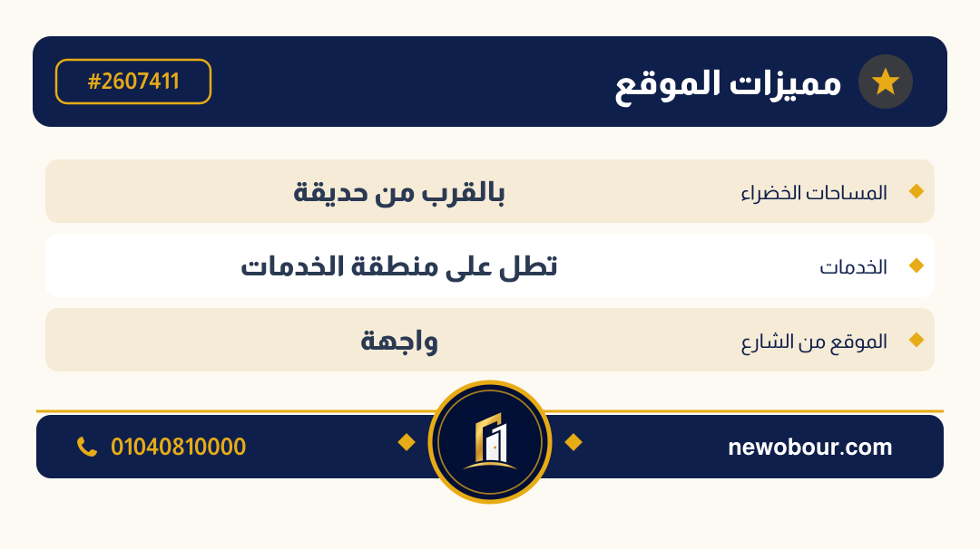 أرض - تم التخصيص عمارة سكني — مدينة العبور الجديدة، الحي التاسع، مجاورة 2 — بطاقة الإعلان — 5