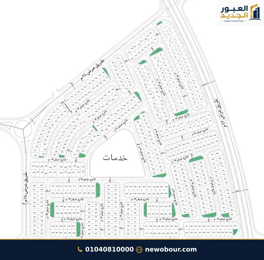 أرض - تم التخصيص عمارة سكني — مدينة العبور الجديدة، الحي السابع عشر، مجاورة 7 — من المجاورة — المخطط العام — 6